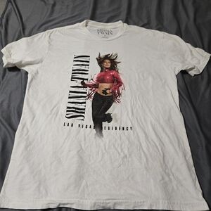 Shania Twain Las Vegas Residency Shirt Size XL White Short Sleeve Rare Country
